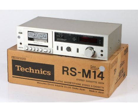 Techincs Stereo Cassette Deck RS-M14, Tape Recorder with Boxed, Serial number RH005368&nbsp;with operatig instructions