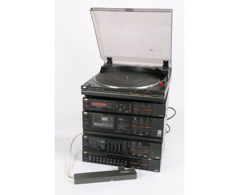 JVC stack system separates to include A-E30 Amplifier, SEA-E30 Graphic equalizer, D-E30 Stereo cassette recorder, T-E30L Tune