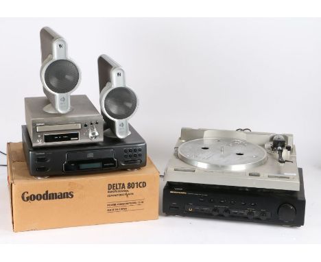 Marantz PM-57 integrated Stereo Amplifier together with a Goodmans Delta 801CD Player in orignial box, Pioneer PL-640 direct 