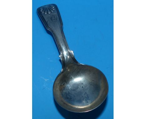A Victoria silver caddy spoon, George Unite, Birmingham 1943
