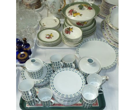 A Wedgwood "Covent Garden" part dinner and tea service, 30 pieces approx; a 1970's continental part tea/coffee set, 36 pieces