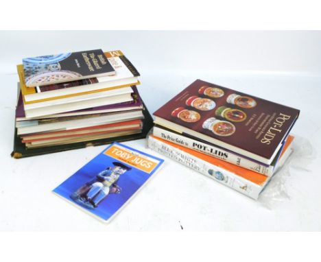 A quantity of books including ceramic reference books, decorative bindings, etc.