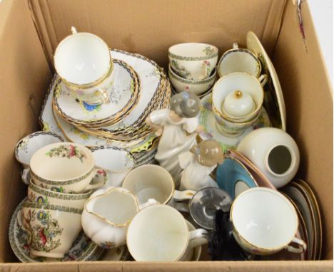 A quantity of mixed ceramics including Johnson Brothers dinner and teaware in 'Indian Tree' pattern, comprising six dinner pl