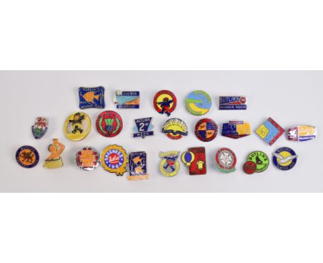 A collection of Butlin's enamel and metal badges from different locations, primarily 1960-1967, plus Butlin's Clacton 1939 an