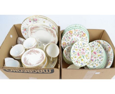 A Minton 'Bedford' six setting tea service, and various other Minton items including seven dinner plates, quantity of 'Haddon