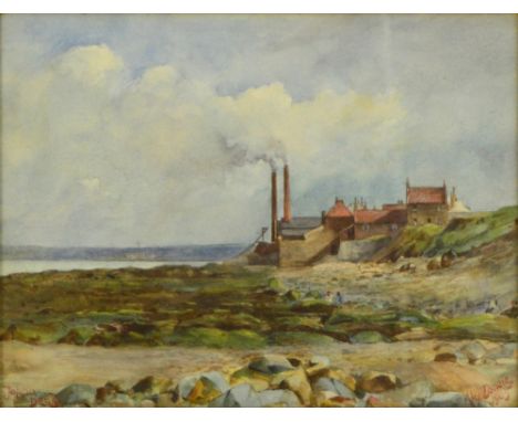 ALEX DANDIE; watercolour, 'Joppa Pans', coastal architectural landscape, signed and dated lower right, 1905, titled lower lef