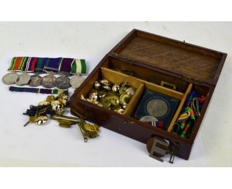 A group of WWII and later medals to include three ascribed to '7889272 W.O.CL.2.J.H.LEIGHTON.R.A.RAPC.', each with ribbon and