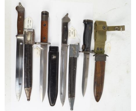 Four Danish bayonets; M62, 1947, 1889 first pattern and model 1889 (4).