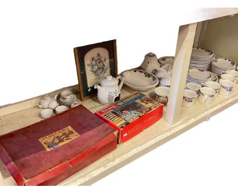 Boxed vintage Meccano Triang Arkitex Construction kit, dolls tea set, Royal Doulton Autumn Glory tableware, etc.