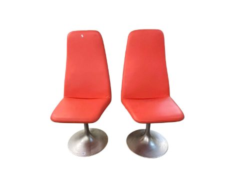 Pair contemporary leatherette bistro chairs and cased set of balance scales and weights (3).