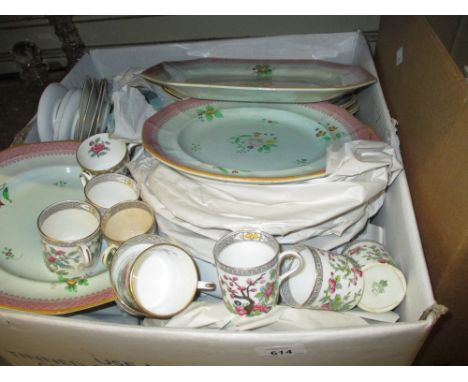 Adams Calyx ware part dinner and tea service of approximately thirty pieces together with an Aynsley six place setting pink f
