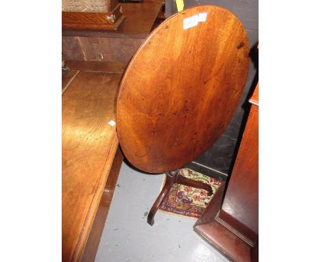 George III oval mahogany tilt-top tripod table