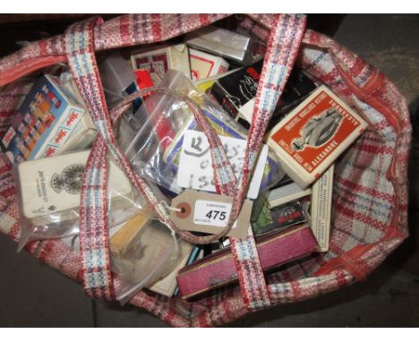 Bag containing a quantity of various assorted playing cards