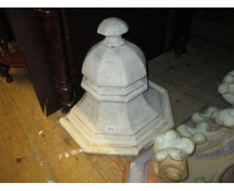 White finished cast plaster wall bracket with original iron loop fittings
