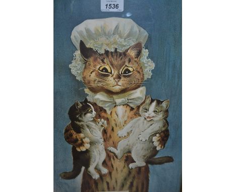 Late 19th / early 20th Century chromolithograph entitled ' Twins ' from a painting by Louis Wain