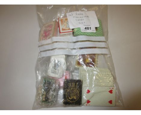 Bag of rare miniature vintage playing cards