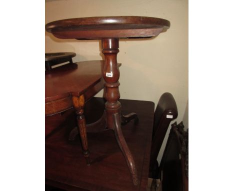 19th Century circular mahogany pedestal tripod table