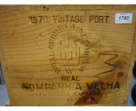 Unopened case, twelve bottles Royal Oporto Wine Co. 1970 vintage Port