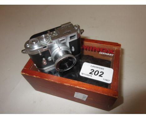 Miniature Minox digital classic camera in the form of a Leica M3