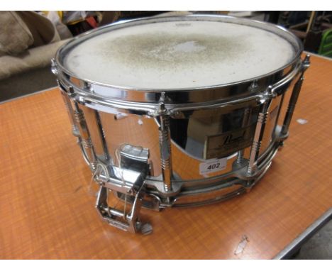 Pearl professional free floating system snare drum with steel shell, numbered 865248