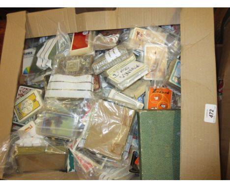 Similar box containing a quantity of assorted playing cards