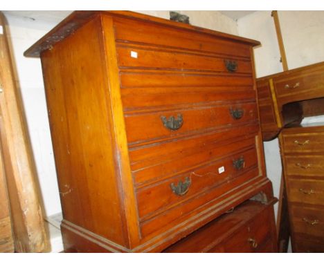 Similar chest of three drawers on bracket feet together with a nest of two mahogany occasional tables