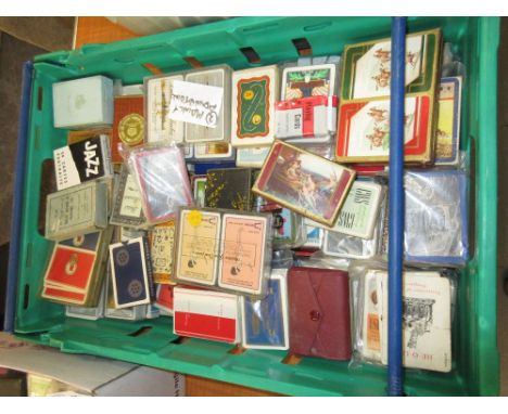 Similar box containing a quantity of vintage advertising playing cards