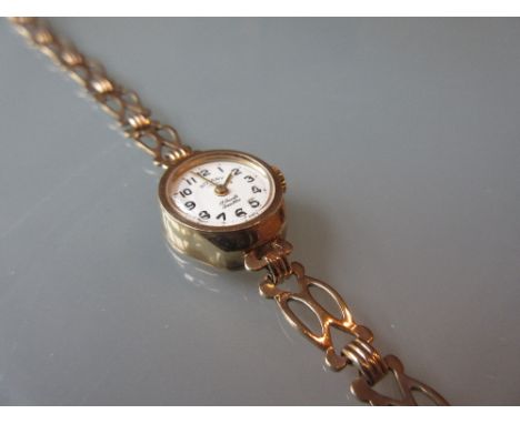 Ladies 9ct gold cased Rotary wristwatch with bracelet
