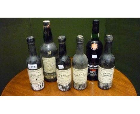 Four bottles Feuerheerd vintage Port 1960, one bottle Croft vintage Port 1947 and one other