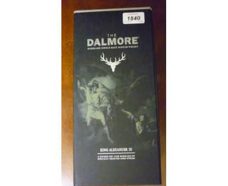 One bottle ' The Dalmore Highland Single Malt Scotch Whisky, King Alexander III ', a six cask marriage of specially selected 