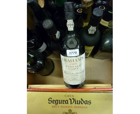 One bottle Grahams Vintage Port 1980 and a quantity of other miscellaneous ports and wines
