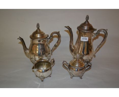 Silver plated four piece tea service