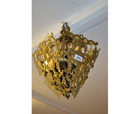 Early 20th Century brass hall lamp
