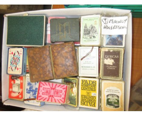 Similar box containing a quantity of advertising playing cards