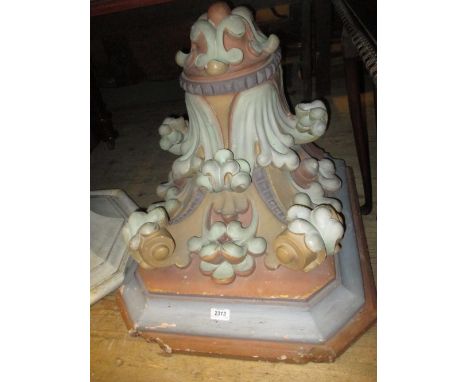 Large painted plaster wall bracket