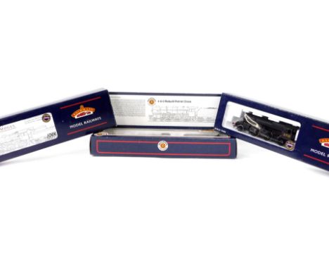 Three Bachmann OO gauge locomotives, boxed, comprising Patriot Class locomotive Morcambe and Heysham, LMS black livery, 4-6-0
