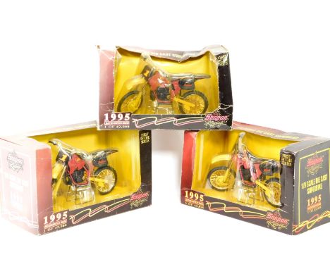 Three Snap-On Racing die cast Superbike models, 1:9 scale, 1995 Limited Edition Series, 1/4200.