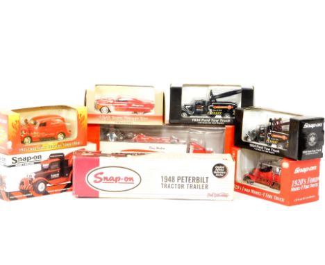 Snap-On die cast vehicles, to include Snap-On Racing Champions Doug Herbert Racing Team Transporter and Top Fuel Dragster, 1: