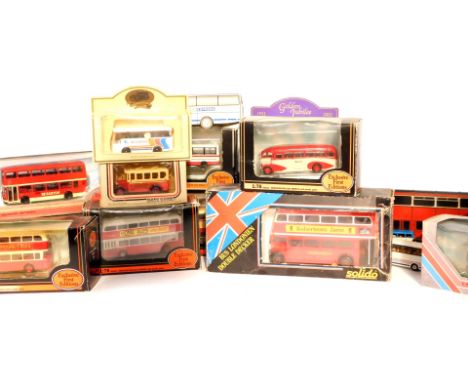 Exclusive First Editions die cast buses, Solido London double decker bus, Solido Renault TN6C bus, further die cast buses, et
