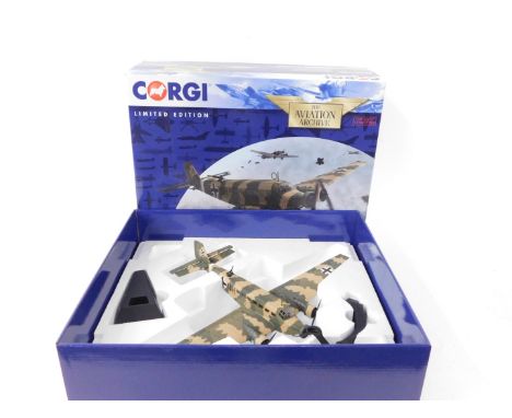 A Corgi Aviation Archive Junkers JU52 die cast model plane, 1:72 scale, AA36908, boxed.