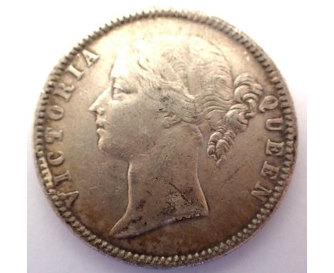 1840 Indian silver rupee of Queen Victoria. P&amp;P Group 1 (£14+VAT for the first lot and £1+VAT for subsequent lots) 