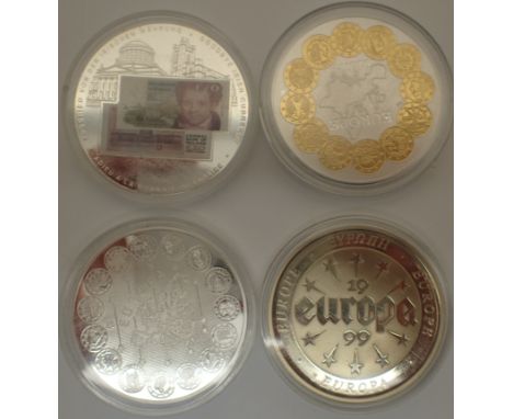 Four proof medallions. P&amp;P Group 1 (£14+VAT for the first lot and £1+VAT for subsequent lots) 