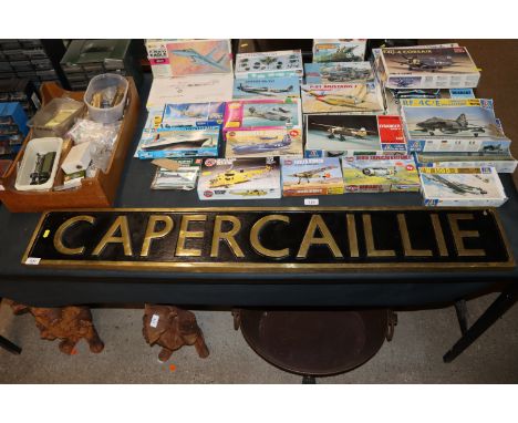 A cast iron and brass reproduction railway engine name plate  