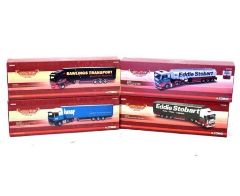 Corgi 'Hauliers of Renown' - Four boxed 1:50 scale diecast model lorries comprising; CC15207, CC13813, CC15002 and CC13812, a