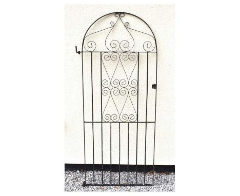 Arched metal garden gate, 74cm x 80cm high