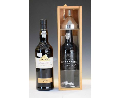 Bottle of Fonseca Guimaraen 1986 Vintage Port, together with a bottle of Dow's late bottle vintage 2001