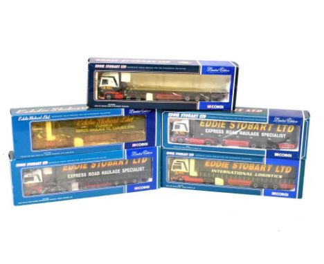 Corgi 'Eddie Stobart' Limited Edition Collectables - Five boxed 1:50 scale diecast model lorries comprising; CC13405, CC13207