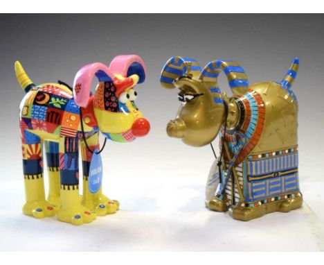Aardman / Wallace and Gromit - Pair of 'Gromit Unleashed' figures - Tutangromit I and Patch, both mint and boxed