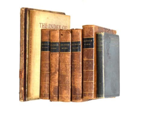 Books - Five volumes of 'Amateur Work', circa 1800s, a Victorian DIY manual, 'The Theory and Practise of Design', Frank C Jac