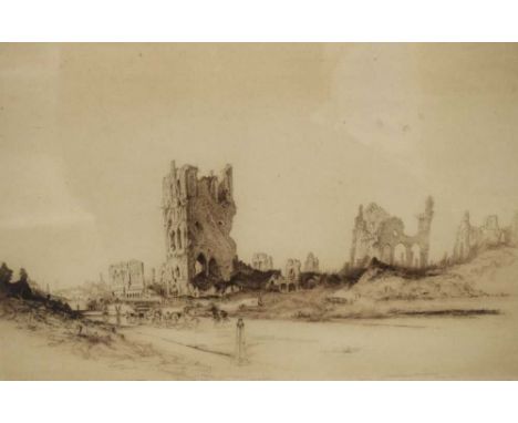 Fred Farrell - Signed etching - 'Ypres Dec.1917', 29.5cm x 45cm, framed and glazed
